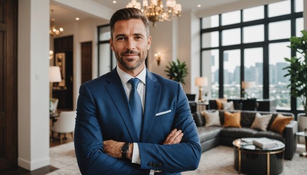 Portrait d'un agent immobilier de prestige
